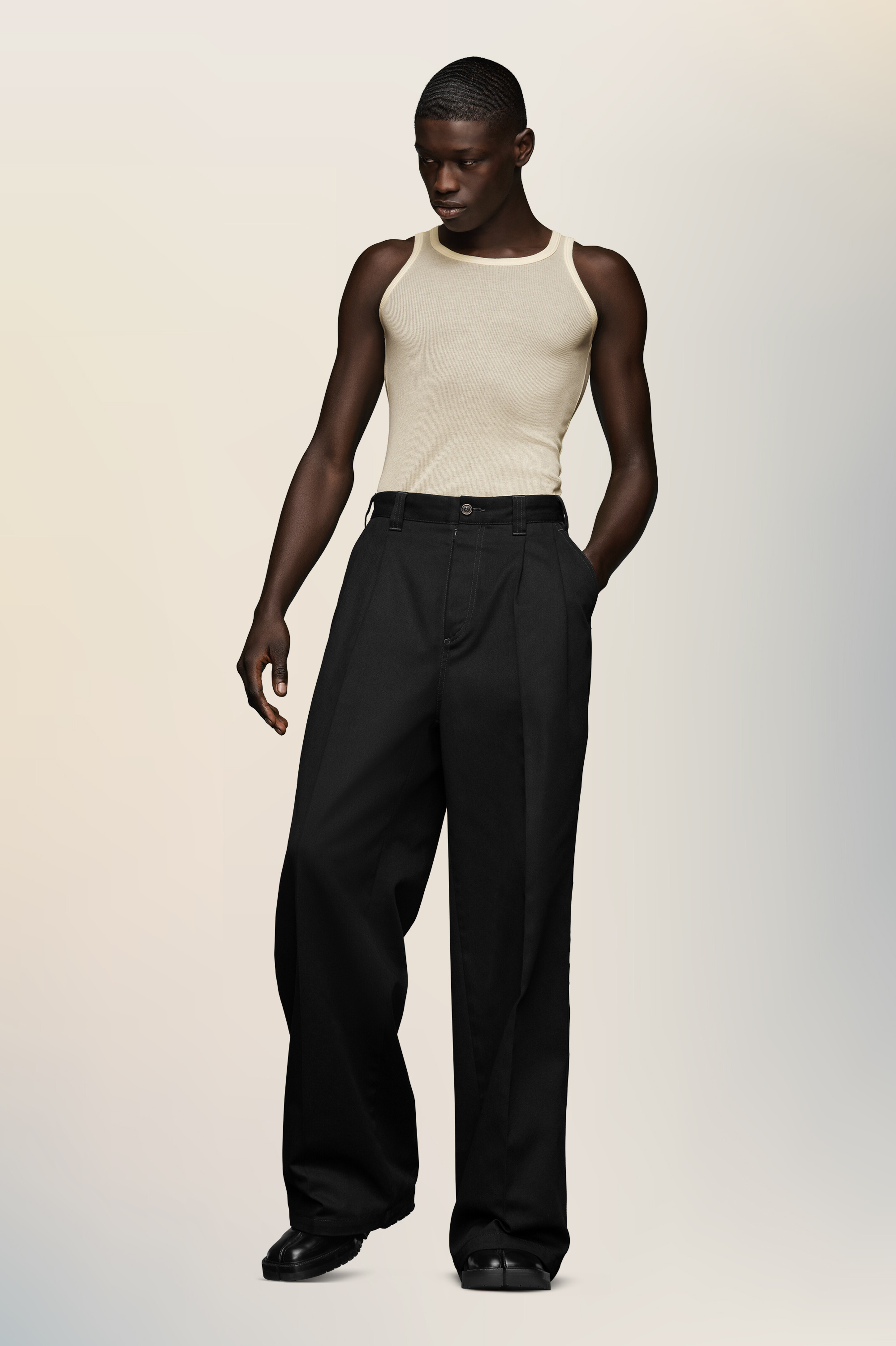 Pantalon chino skater noir pour homme Noir