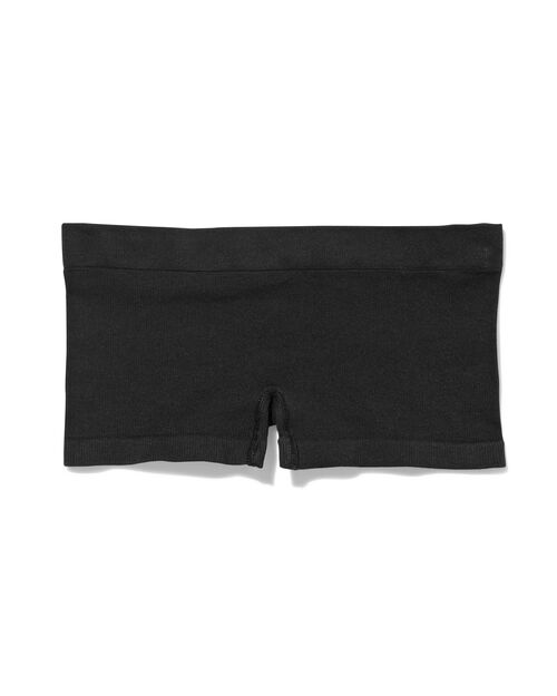 boxer femme sans couture côtelé noir