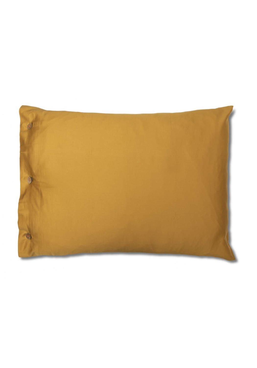 Storyfabrics Kissenbezug mit Kokosknöpfen Satin Gold