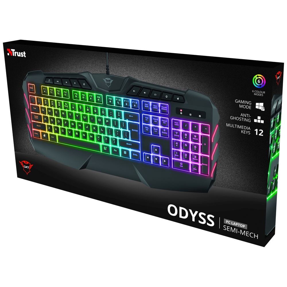 Trust GXT 881 Odyss Halbmechanische Tastatur