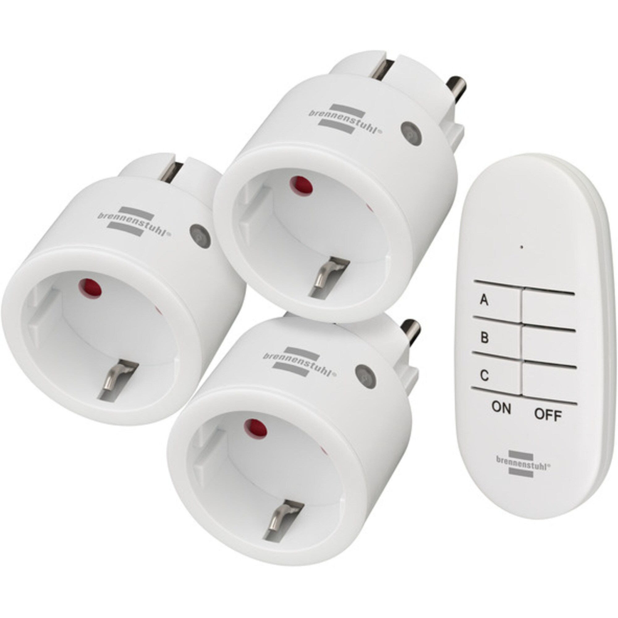Brennenstuhl Schaltsteckdose Comfort-Line Funk-Set Mini 3+1
