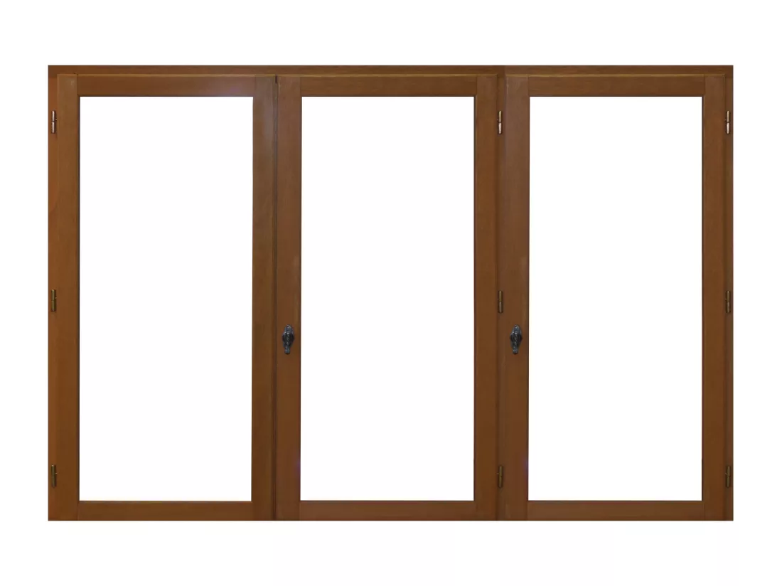 Fenêtre Bois 3 Vantaux H145 X L180 Côtes Tableau Gd Menuiseries