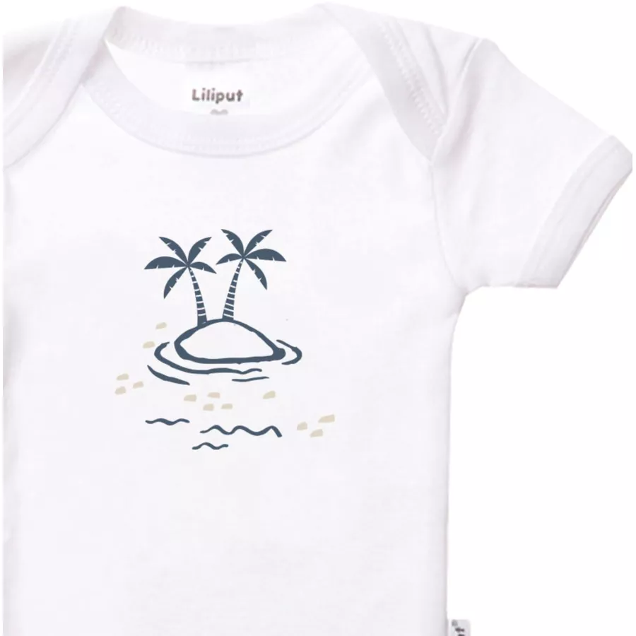 Liliput Baby-Body (Set, 2-tlg.) Insel hellblau geringelt, weiß
