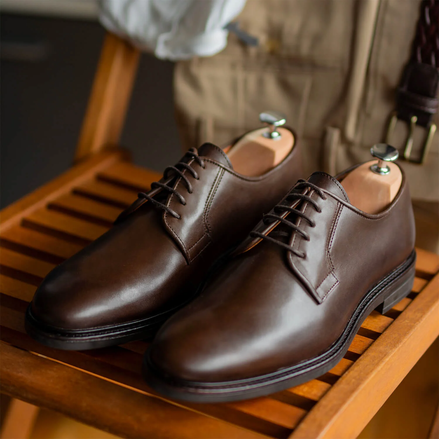 Doucan-Derby en cuir brown