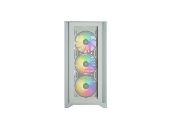 Corsair iCUE 4000X RGB – Miditower - ATX - ingen strømforsyning - Hvid - USB/Lyd