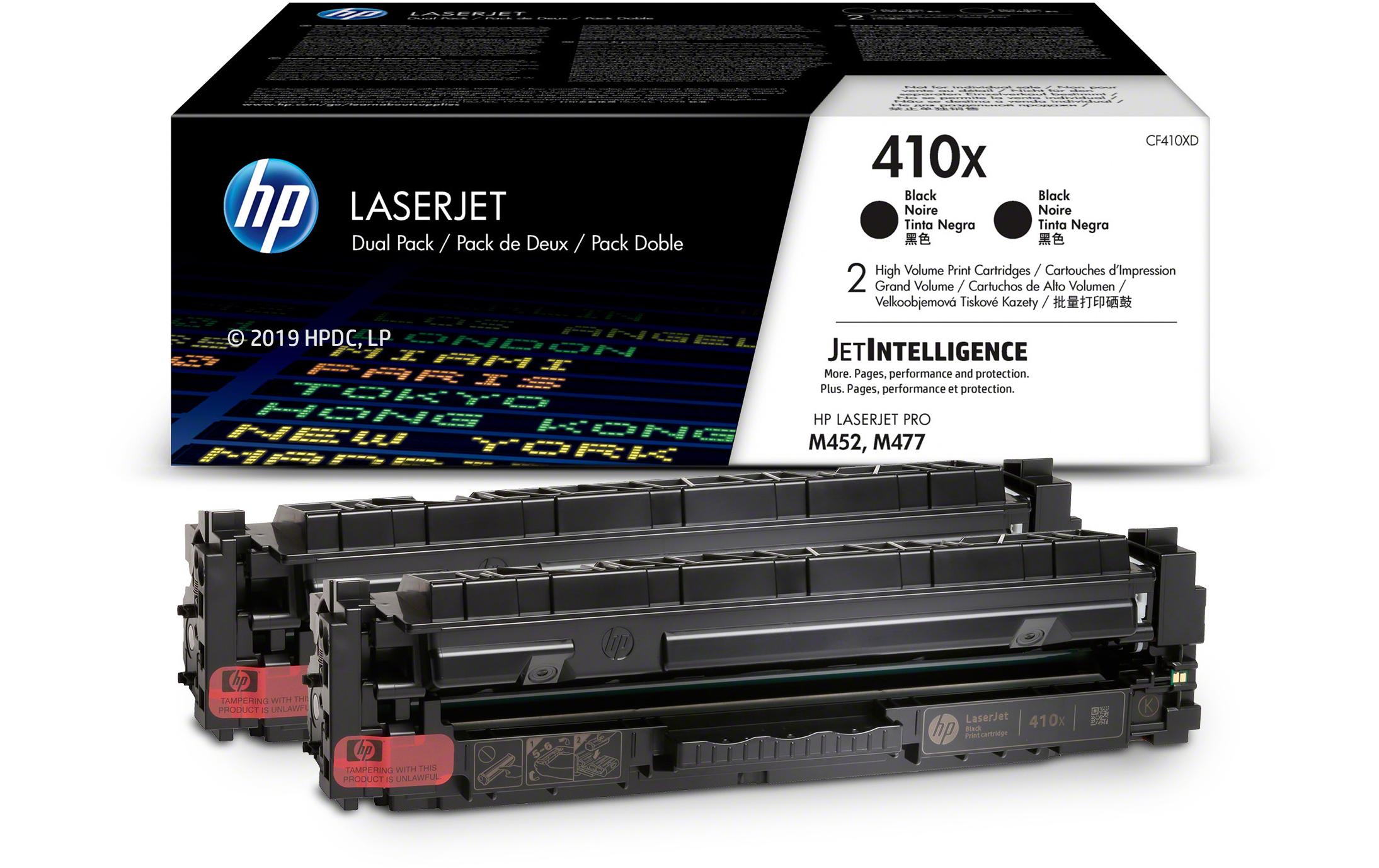 Toner Nr. 410X (CF410XD) Black 2er-Pack<br>Tonerkartusche