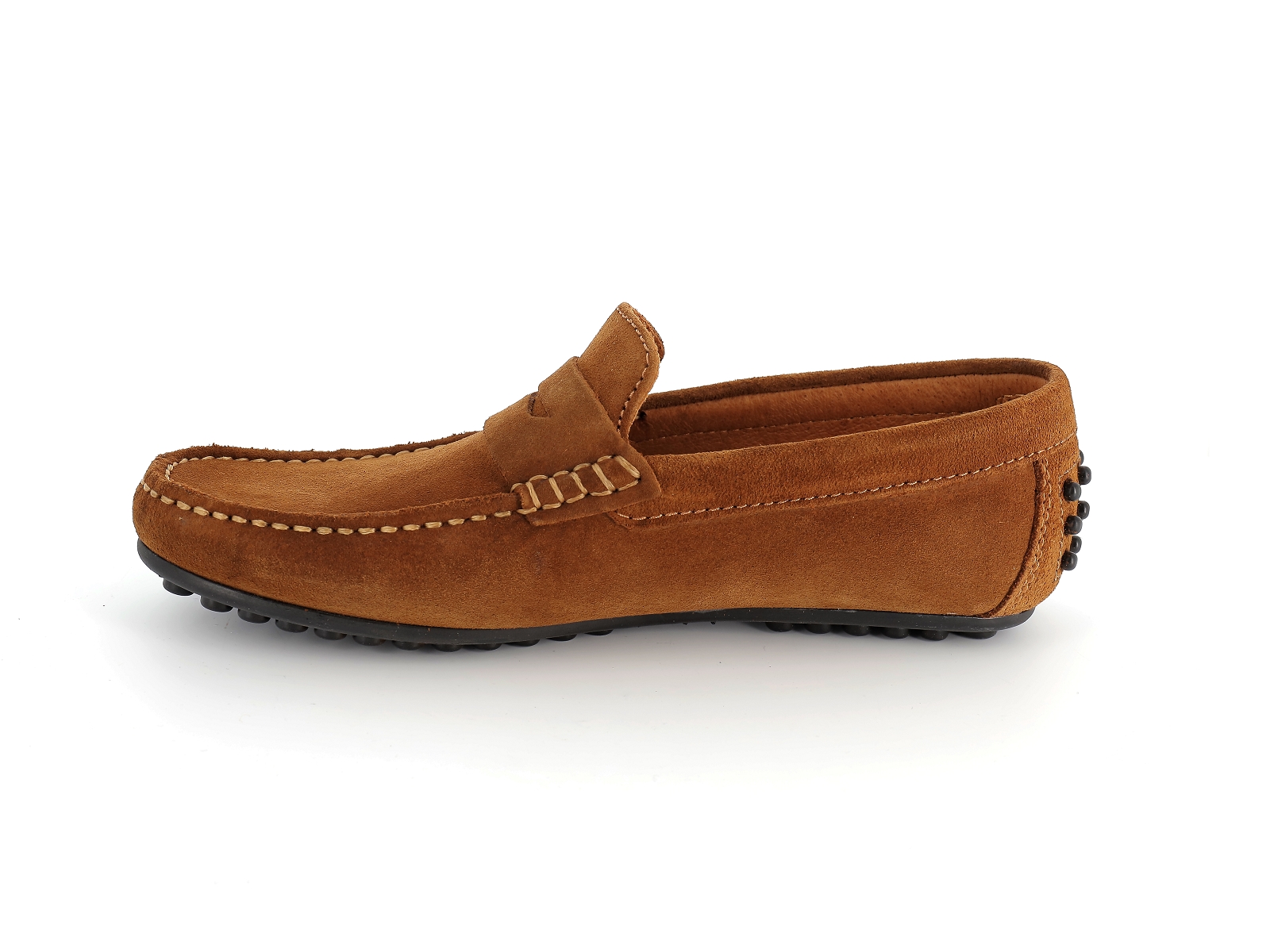 Les mocassins du sud-BAHAMA Daim Marron Foncé