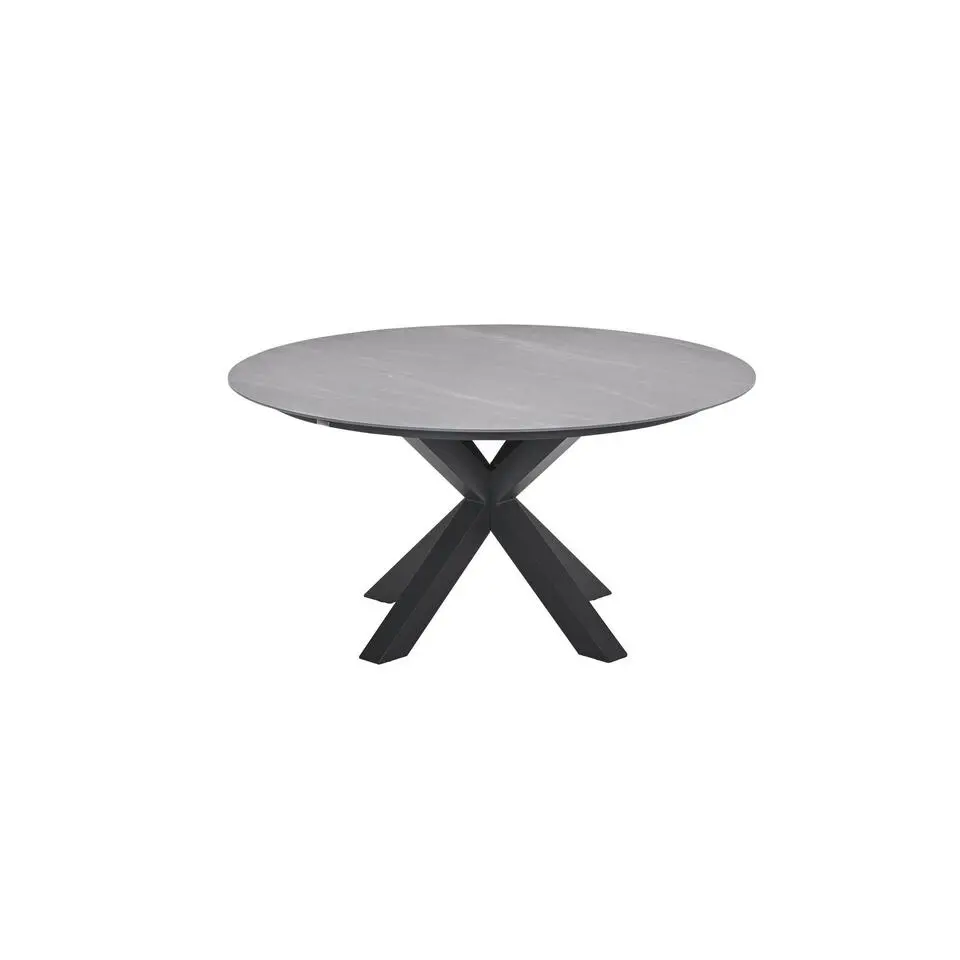 Lowland tafel - Ø150 cm - carbon black - Centostone Napoli grey