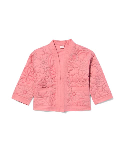 kimono enfant à fleurs rose