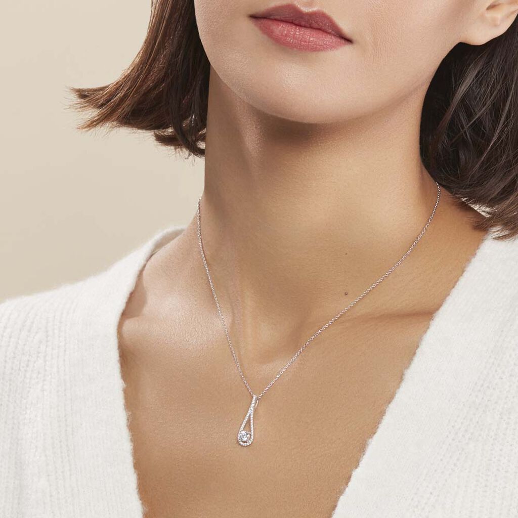 Collier Antonietta Argent Blanc Oxyde De Zirconium