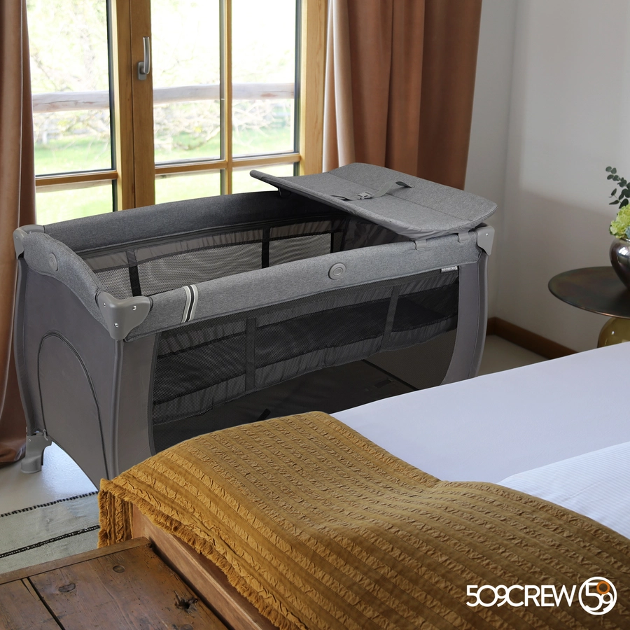 509 Crew Reisebett Play Yard 4 in 1 Melange Grey
