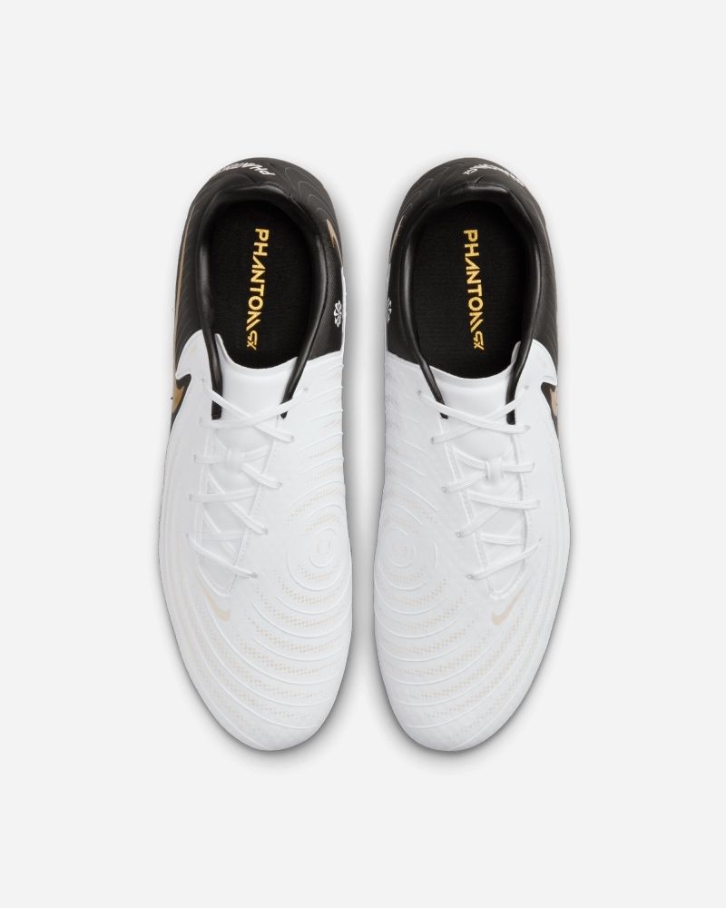 Chaussures de football Nike Phantom GX Academy FG/MG Blanc & Noir pour homme
