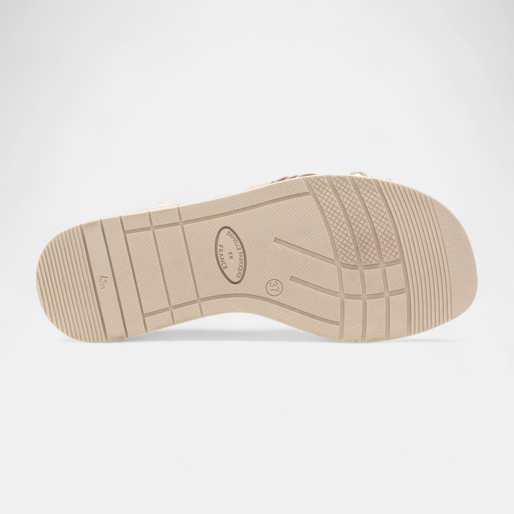 Sandales Femme en cuir beige