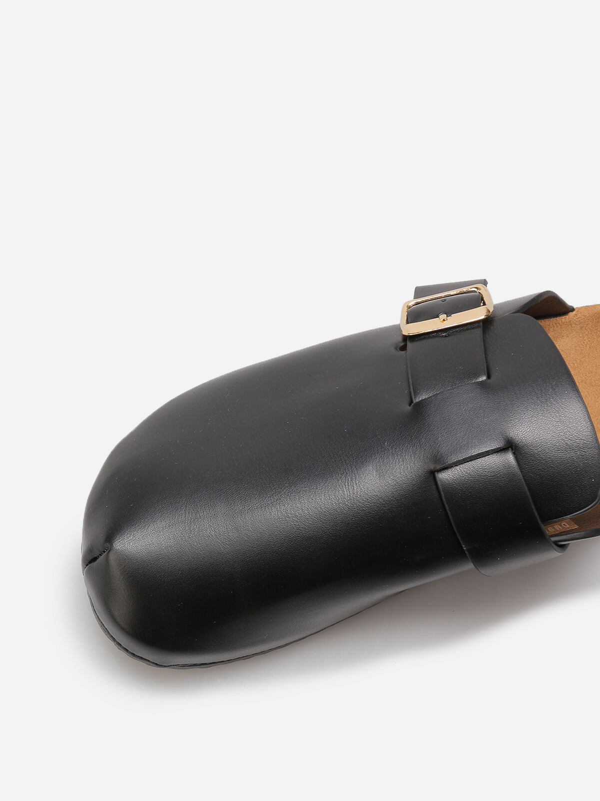 Mules en simili avec bride- Noir