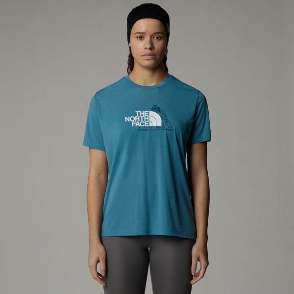 T-shirt THE NORTH FACE W MOUNTAIN FOUNDATION S/S TEE ALGAE BLUE