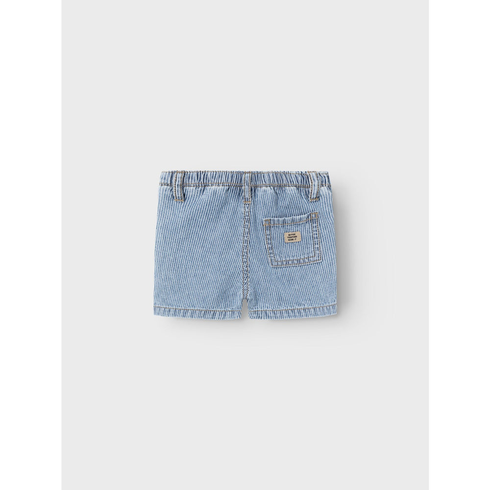 Køb Name It Light Blue Denim Ryan Stripe Denim Shorts