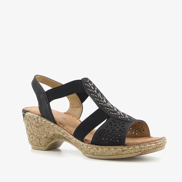 Blue Box dames sandalen met hak zwart