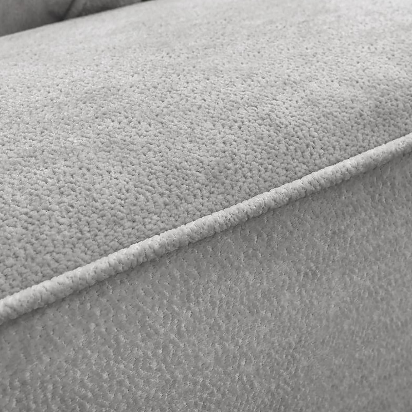 Bobochic Canapé convertible coffre ezechiel gris clair - 265x109x82 cm