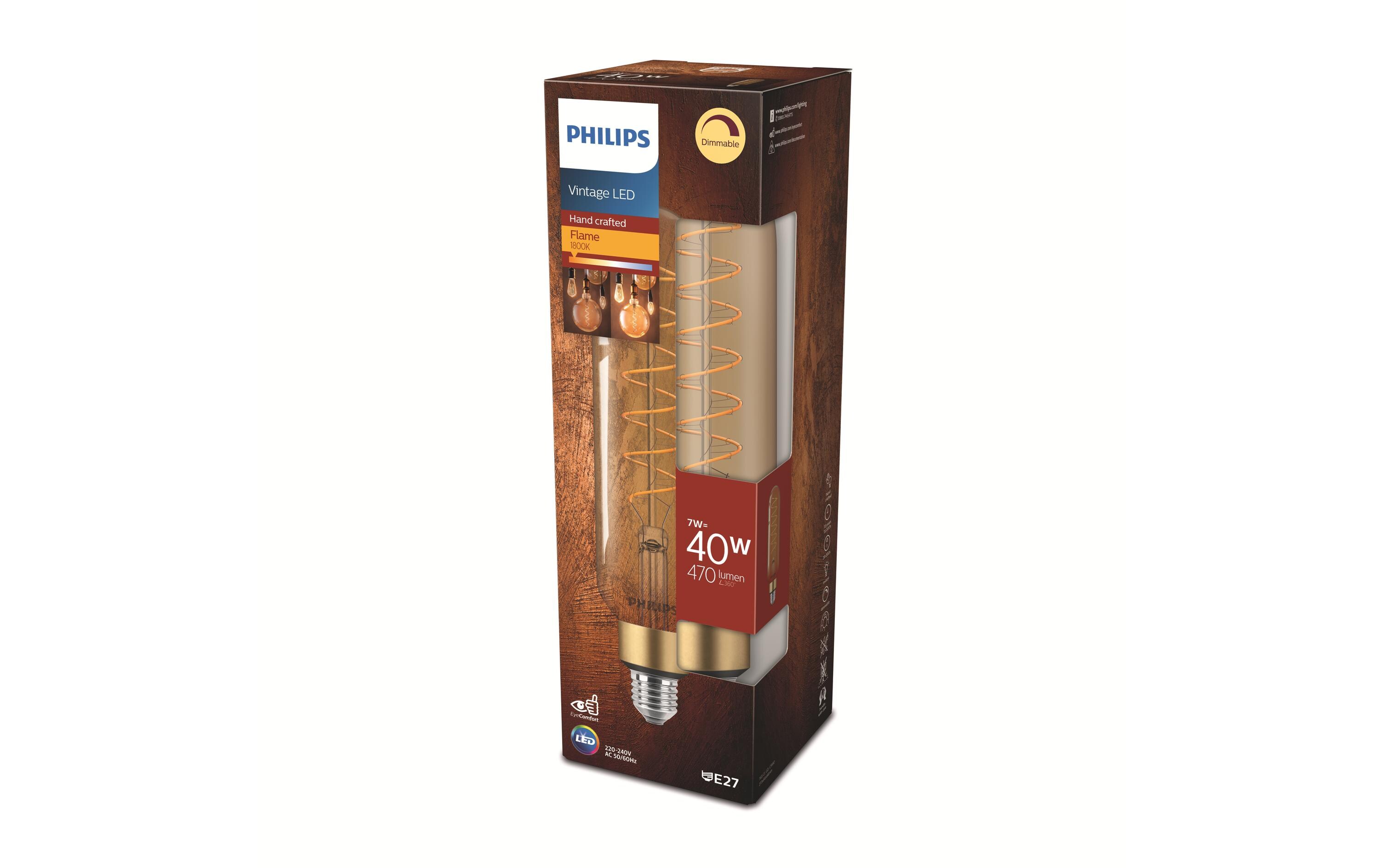 Lampe LED classic-giant 40W E27 T65 GOLD DIM WarmweissDekoratives LED-Leuchtmittel T65 mit sichtbarem Glühfaden und flammenfarbiger Farbtemperatur