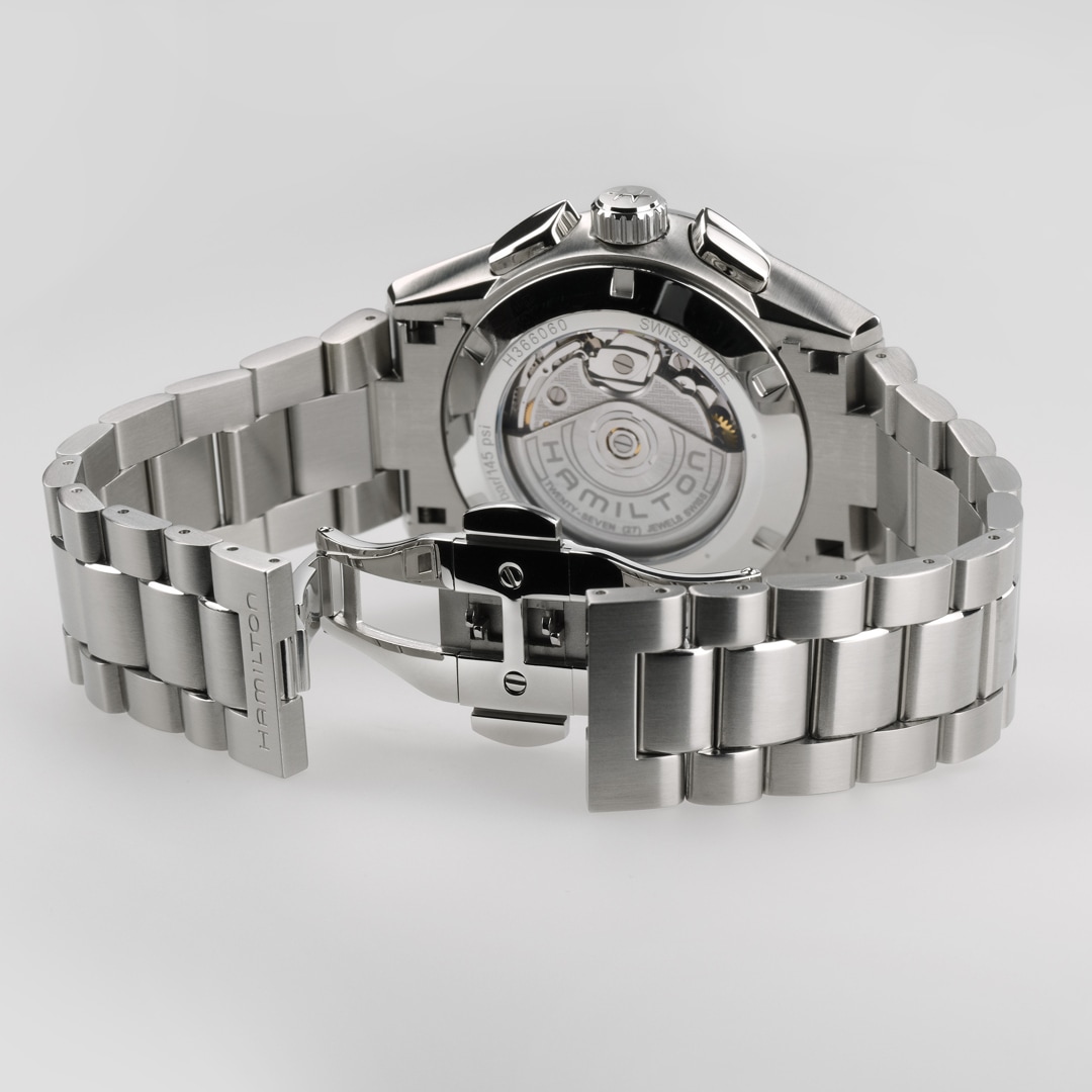 Hamilton Jazzmaster Performer Auto Chrono Hellblau 42mm