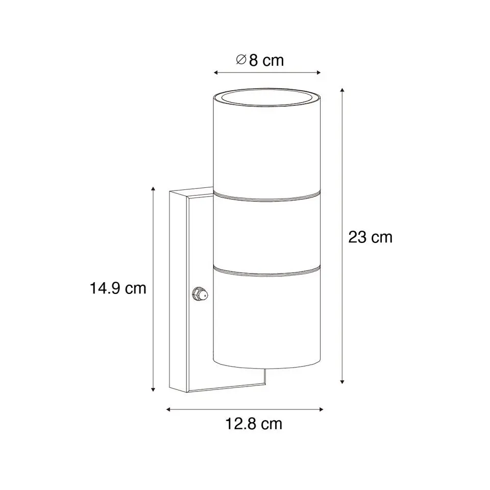 Qazqa buitenlampen met sensor duo zwart gu10