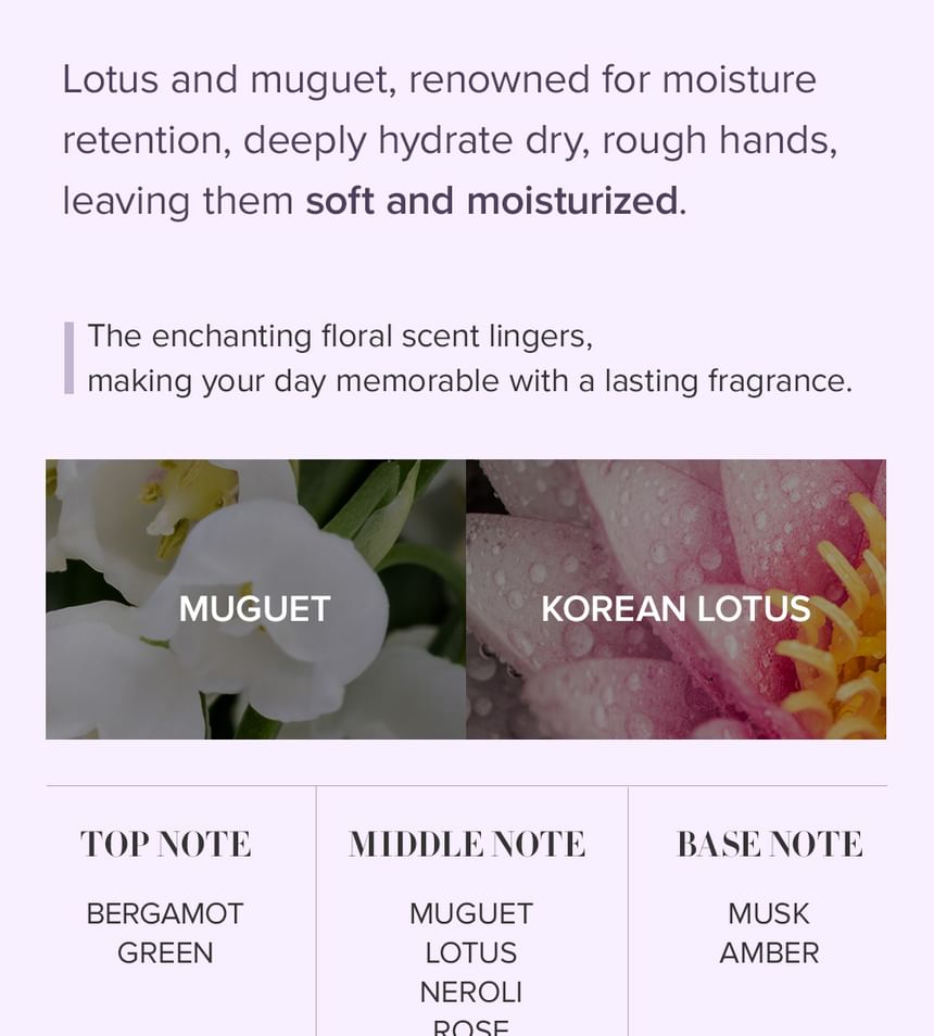 Mary&May - Muguet & Lotus Handcrème