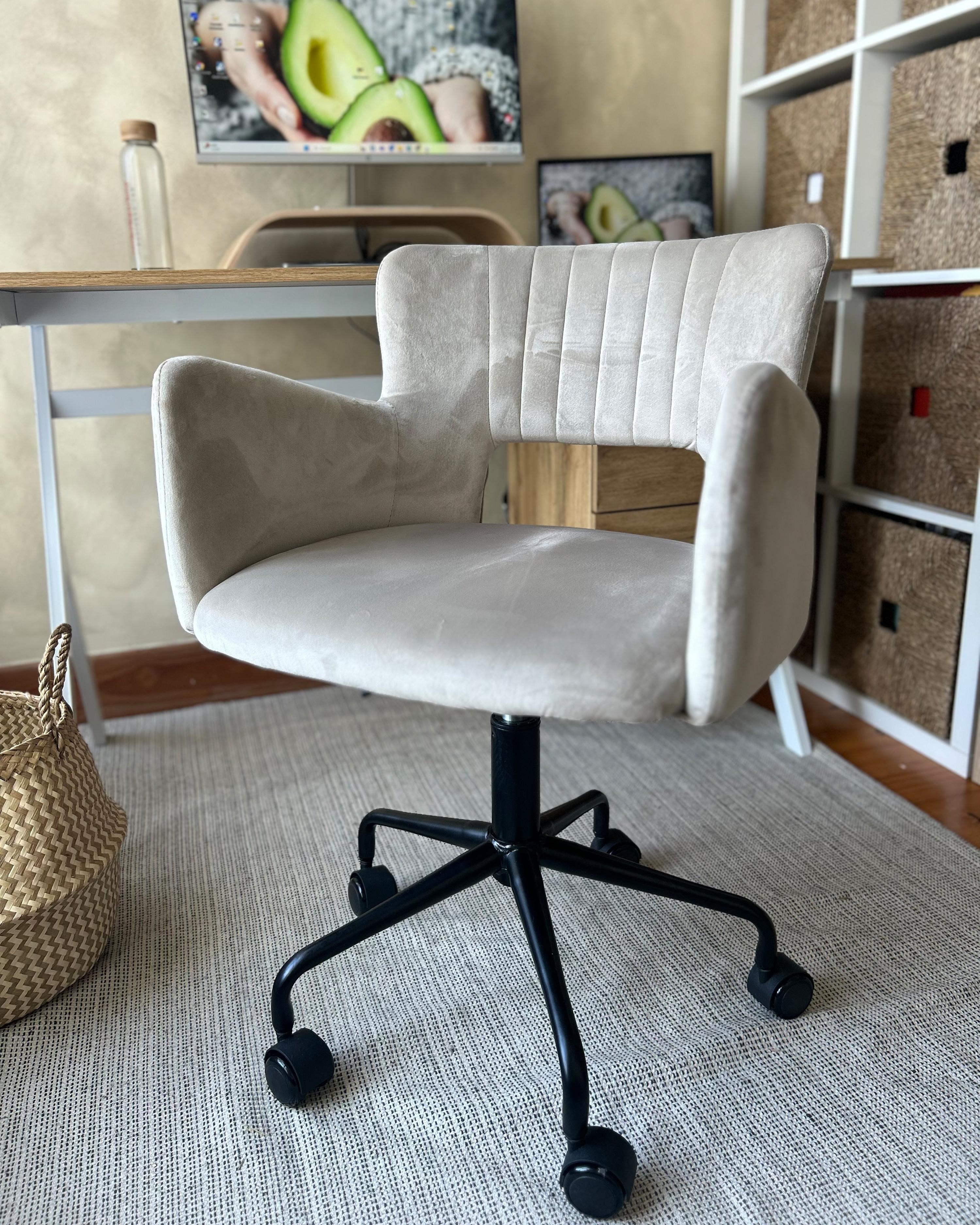 Bureaustoel SANILAC II Fluweel Taupe