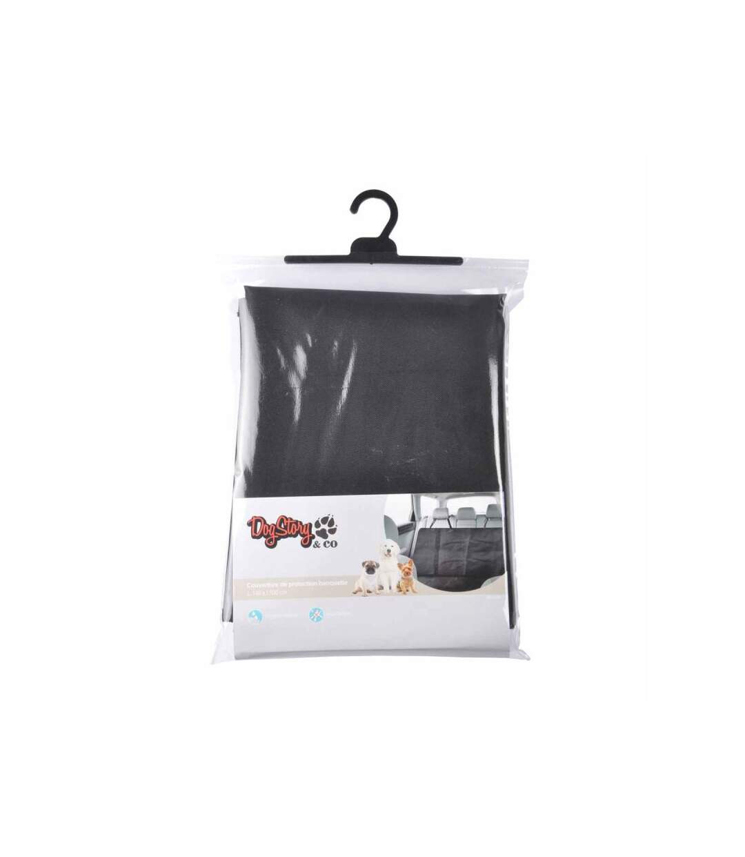 Paris Prix - Housse De Protection Chien banquette Auto 140cm Noir