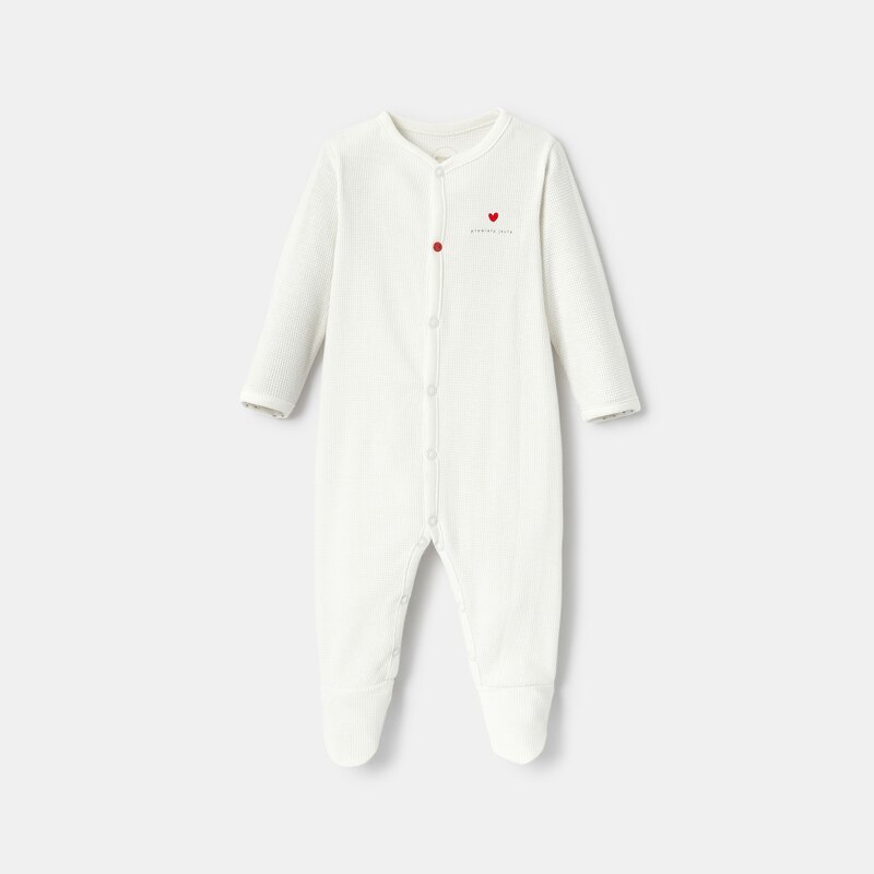 Dors-bien en coton nid d'abeille blanc naissance Absorba Blanc
