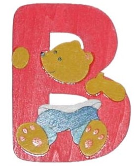 Holzbuchstabe B Bär-Design
