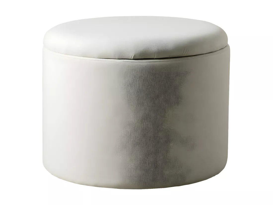 Pouf tapissé 45 cm x 60 cm-Ornel