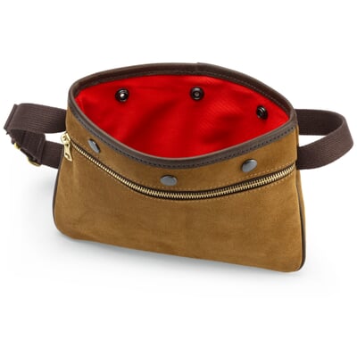 Schultertasche Veloursleder, Braun