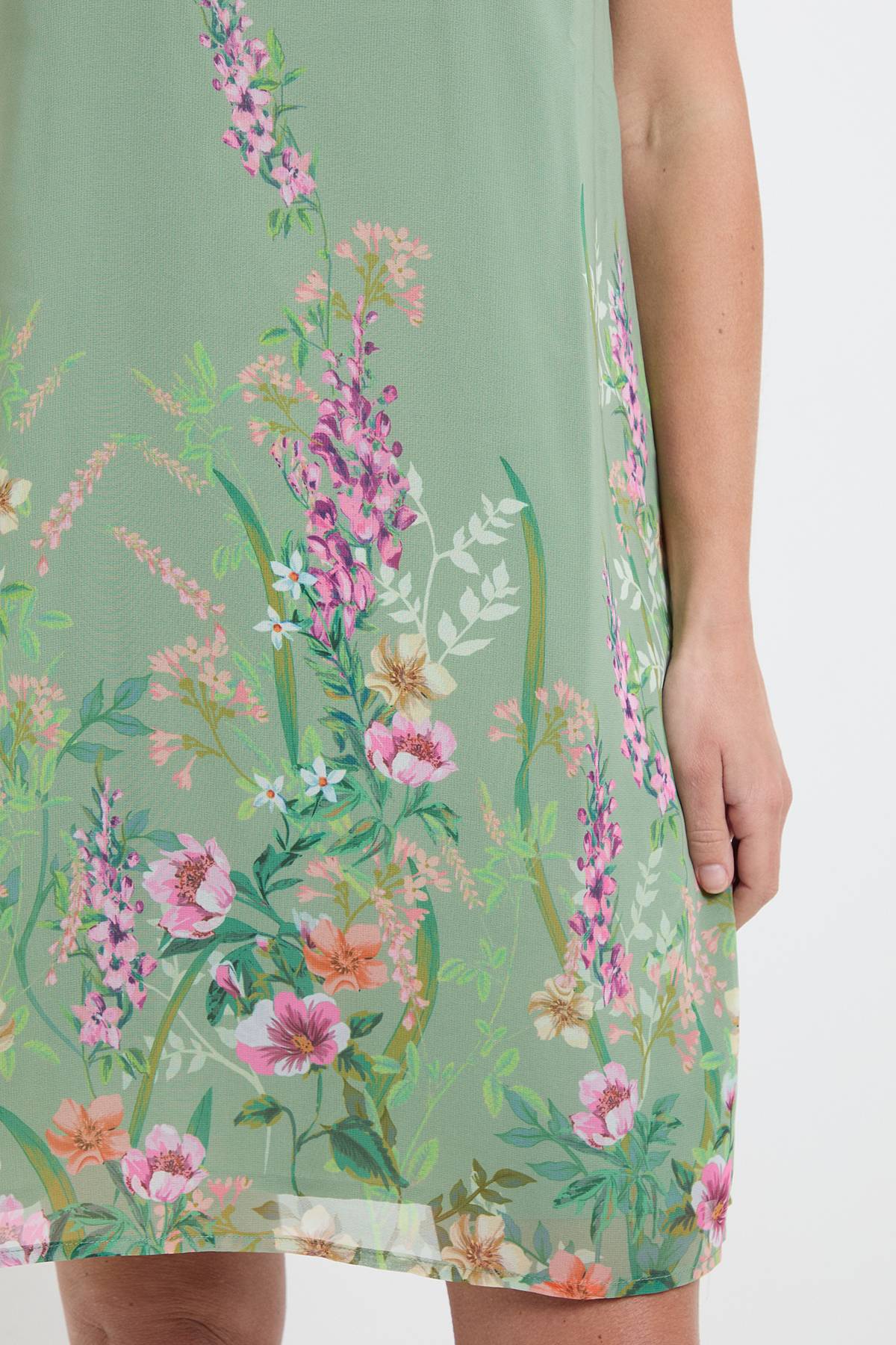 Wallis Robe Droite En Mousseline À Fleurs Sans Manches Petite