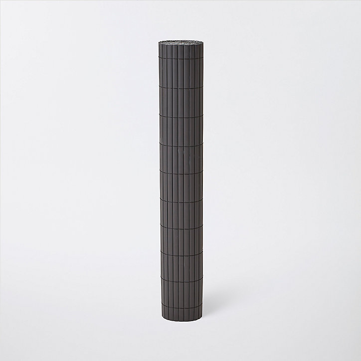 Canisse double face PVC Blooma grise L.3 m x H.1 m