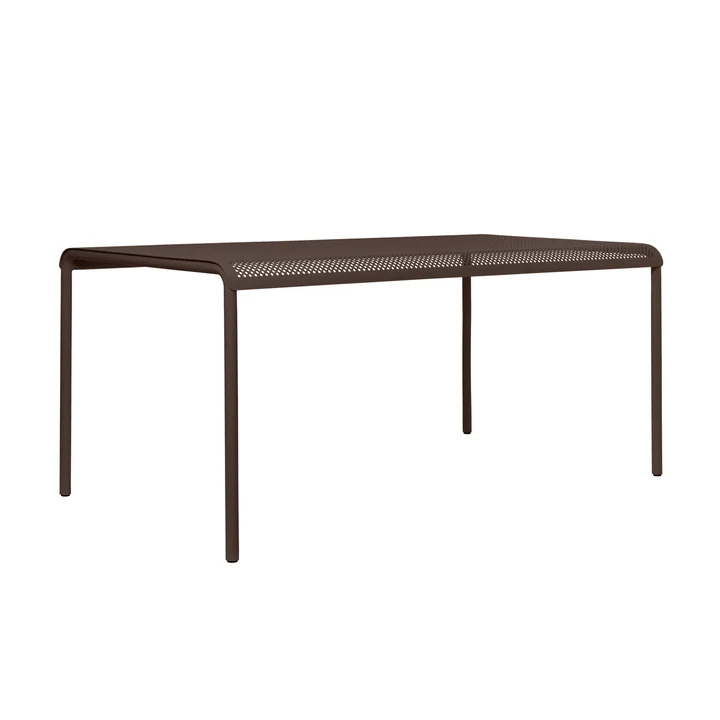 Ferm Living - Dapple Gartenesstisch, 160 x 90 cm, dark chocolate