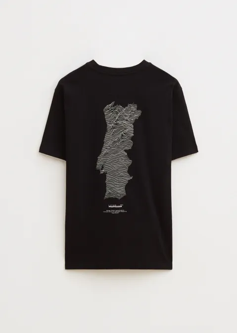 T-shirt met print mainland zwart (ZWART)