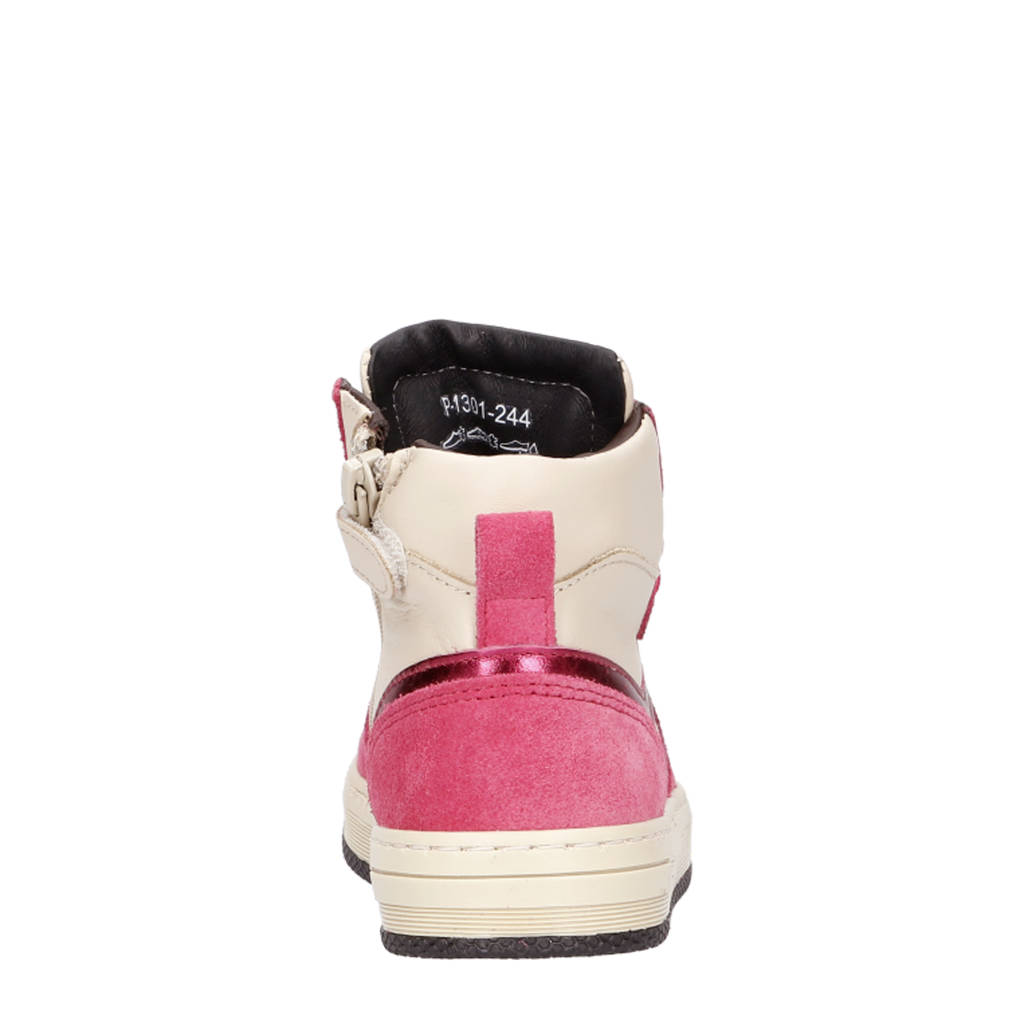 Pinocchio leren sneakers fuchsia