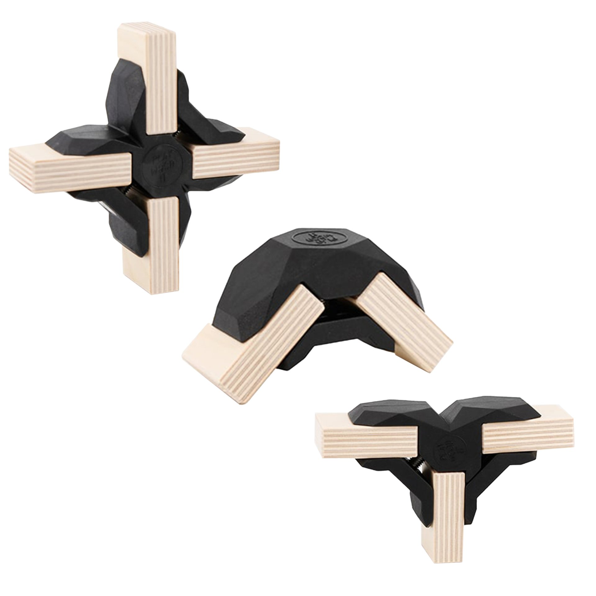Playwood Plattenverbinder, schwarz