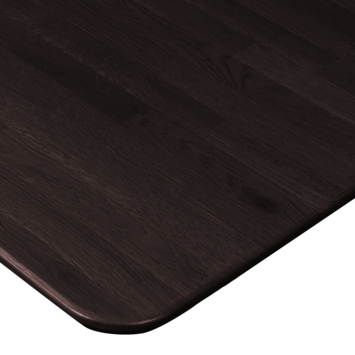 WOOOD tafelblad Tablo afgerond deer brown 24 mm 220x90 cm