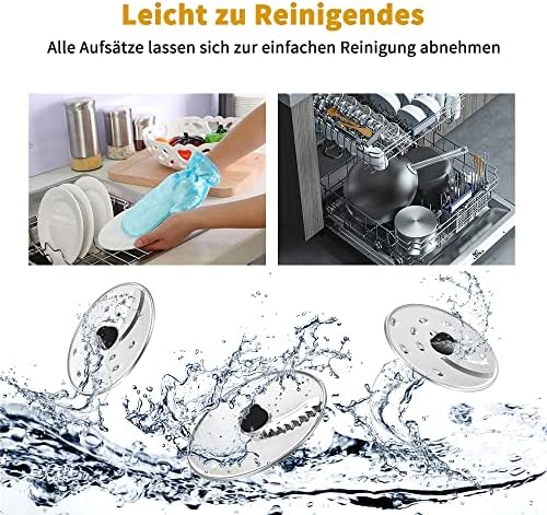 SNDOAS Robot Cuisine Multifonctions, 1100 W Robot Culinaire, Bol Mélangeur 3.2 L, Hachoir Multifonction, Mixeur 1.5 L, Moulin à café, Argent : Cuisine et Maison
