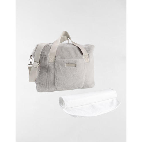 Mix & Match Sac à langer greige fausse fourrure - NOUKIE 'S