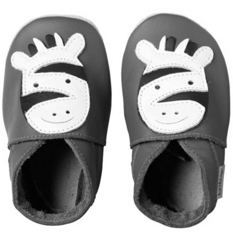 Bobux Bobux chaussons Zèbre gris