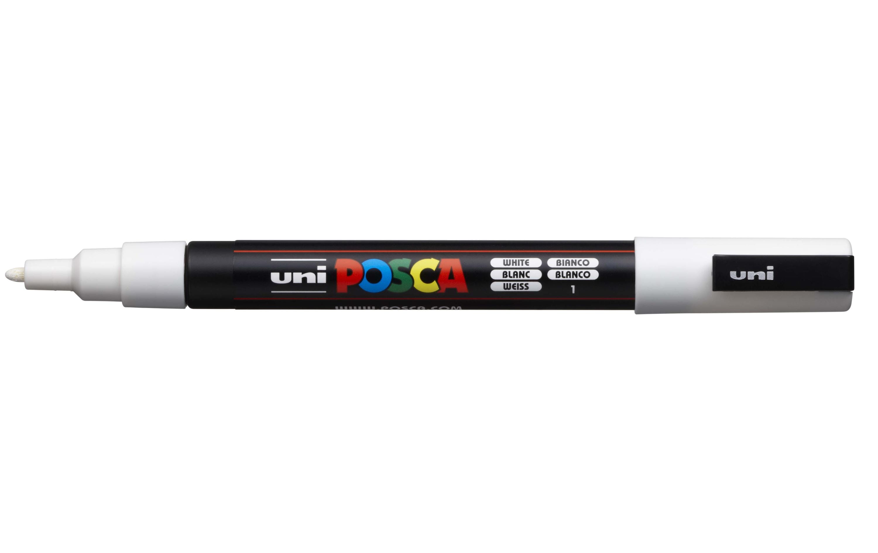 Permanent-Marker POSCA 0.9-1.3 mm WeissUniversell einsetzbarer Marker