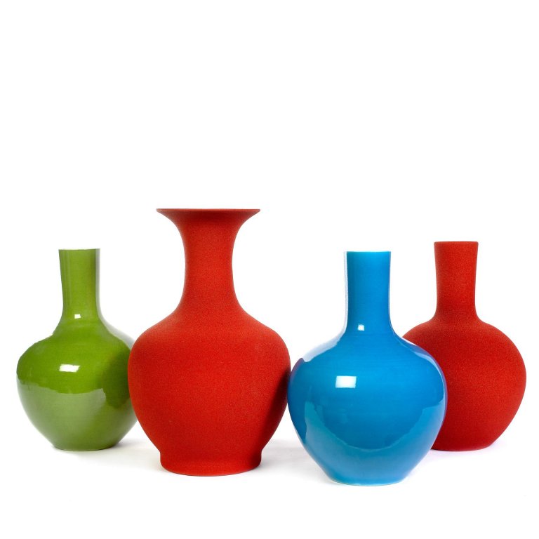 POLSPOTTEN Ball Body vaas rood