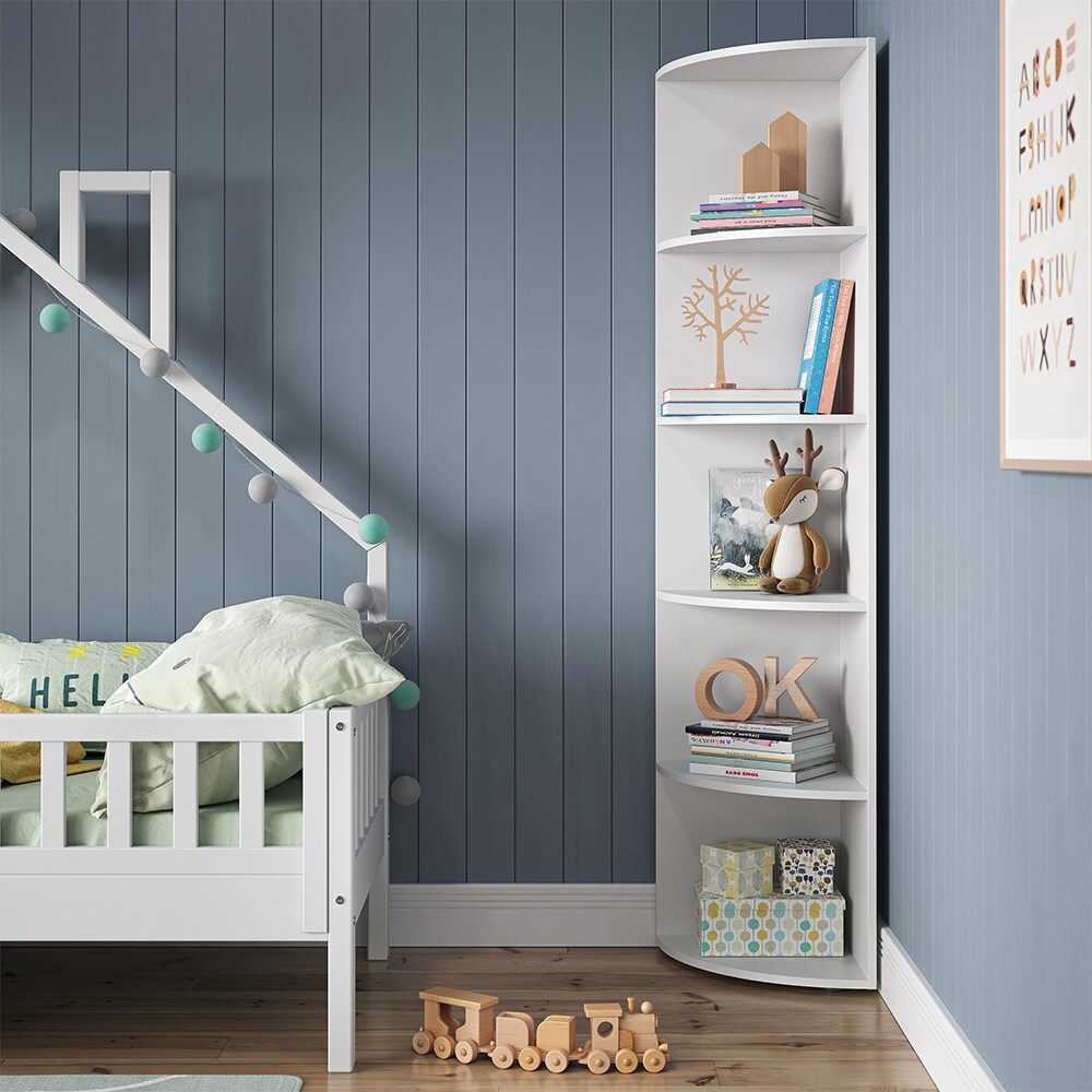 Vicco Eckregal Kinderregal Kinderzimmerregal Ecki Weiß 180 x 40 cm Regal Ablage
