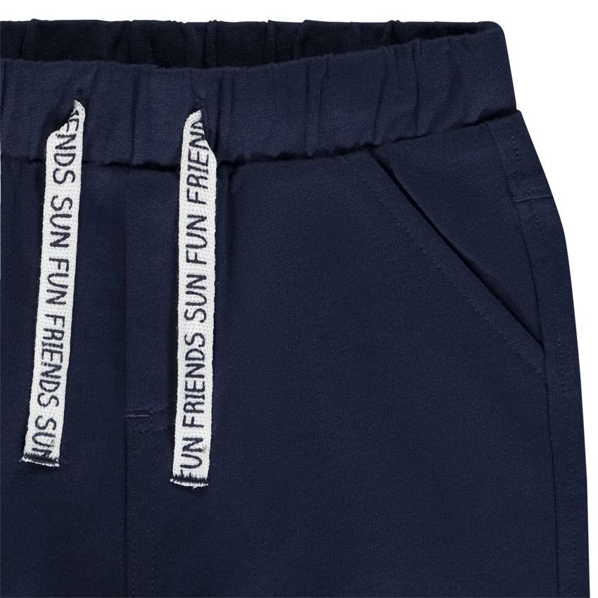 Bermuda en molleton uni pour bébé garçon - Bleu marine