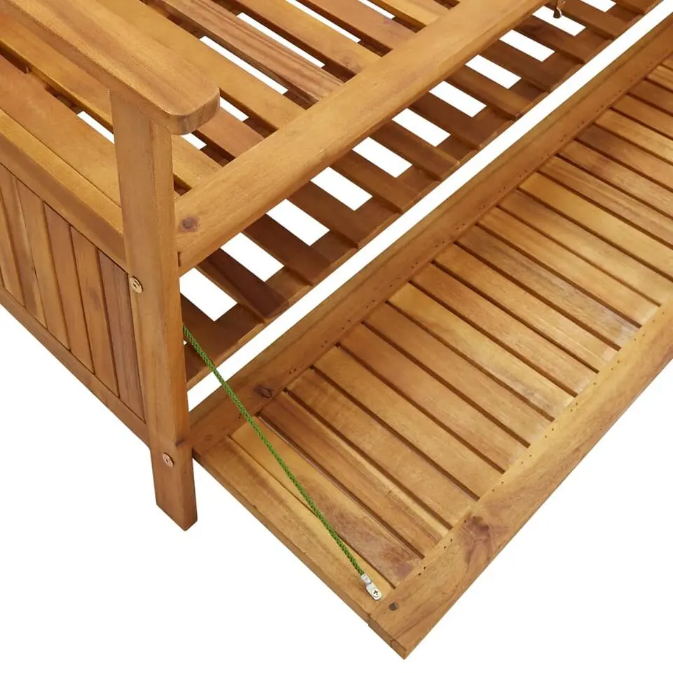 vidaXL - Tuinopbergbank - Bruin - Acaciahout- 120 cm