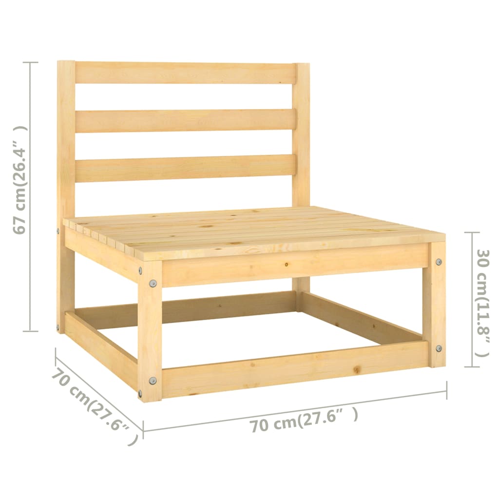 Salon de jardin meuble d'extérieur ensemble de mobilier 13 pièces avec coussins bois de pin massif