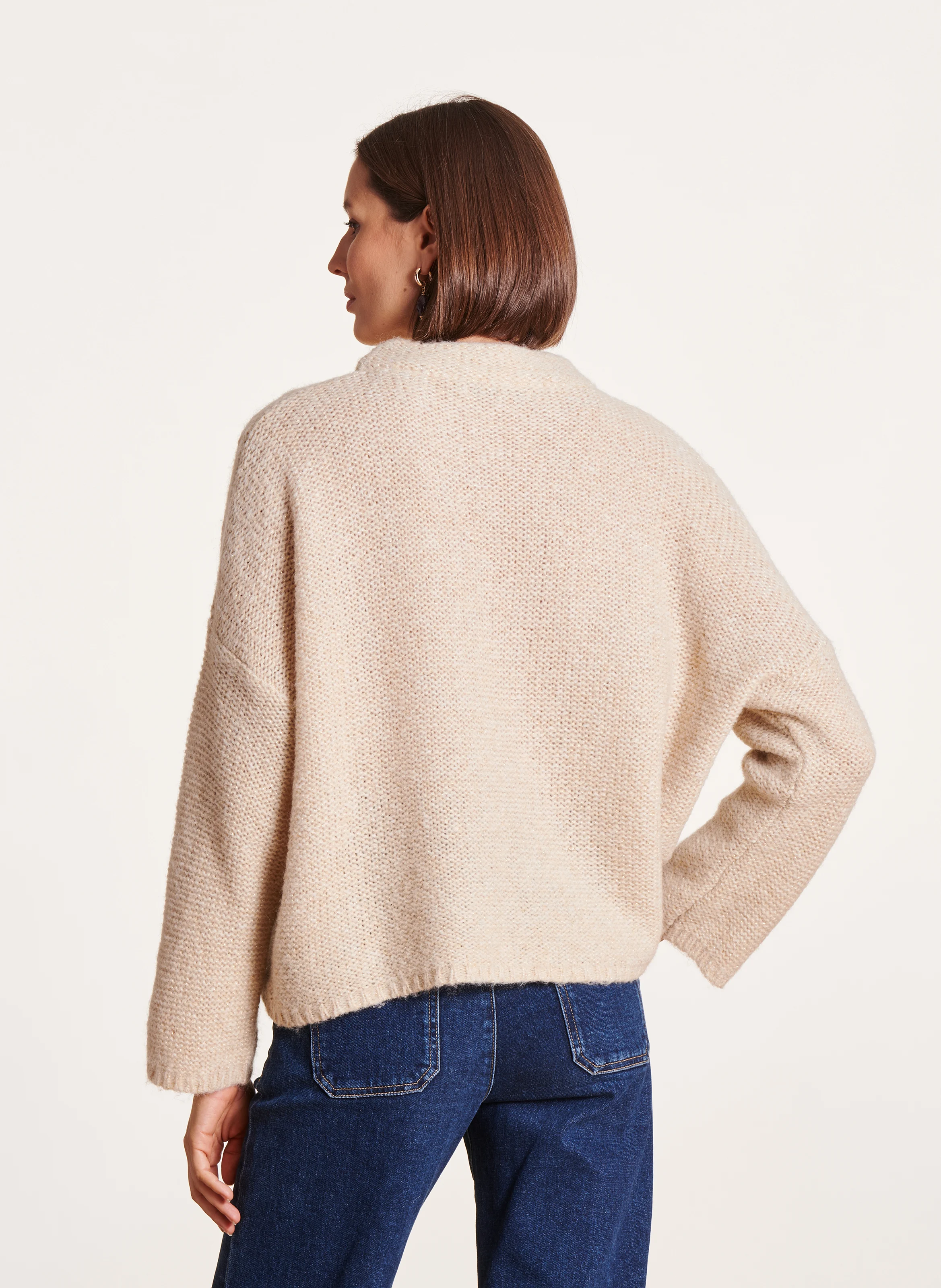 Pull oversize en maille| Jaune