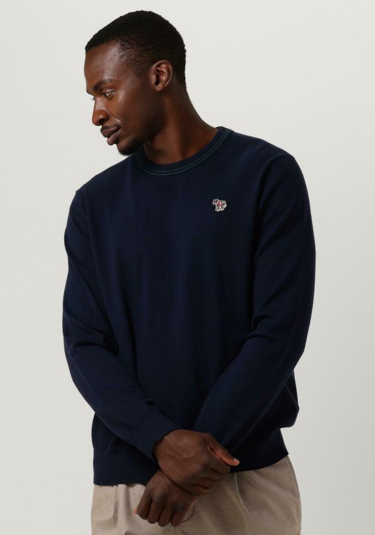 PS PAUL SMITH donkerblauwe ps paul smith trui mens sweater crew neck zeb bad